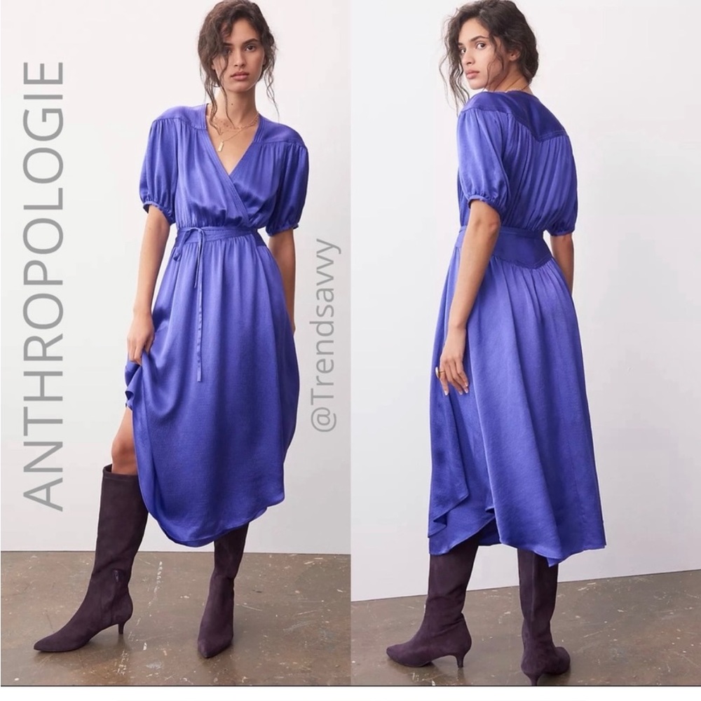 Violet Maeve Katrina midi wrap dress - Anthropologie